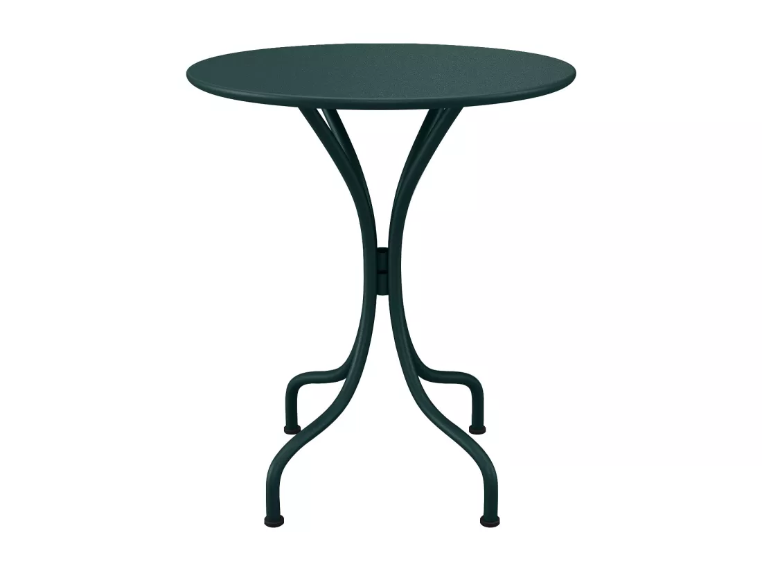 Table ronde de jardin D.60 cm en métal - Vert sapin - MIRMANDE de MYLIA