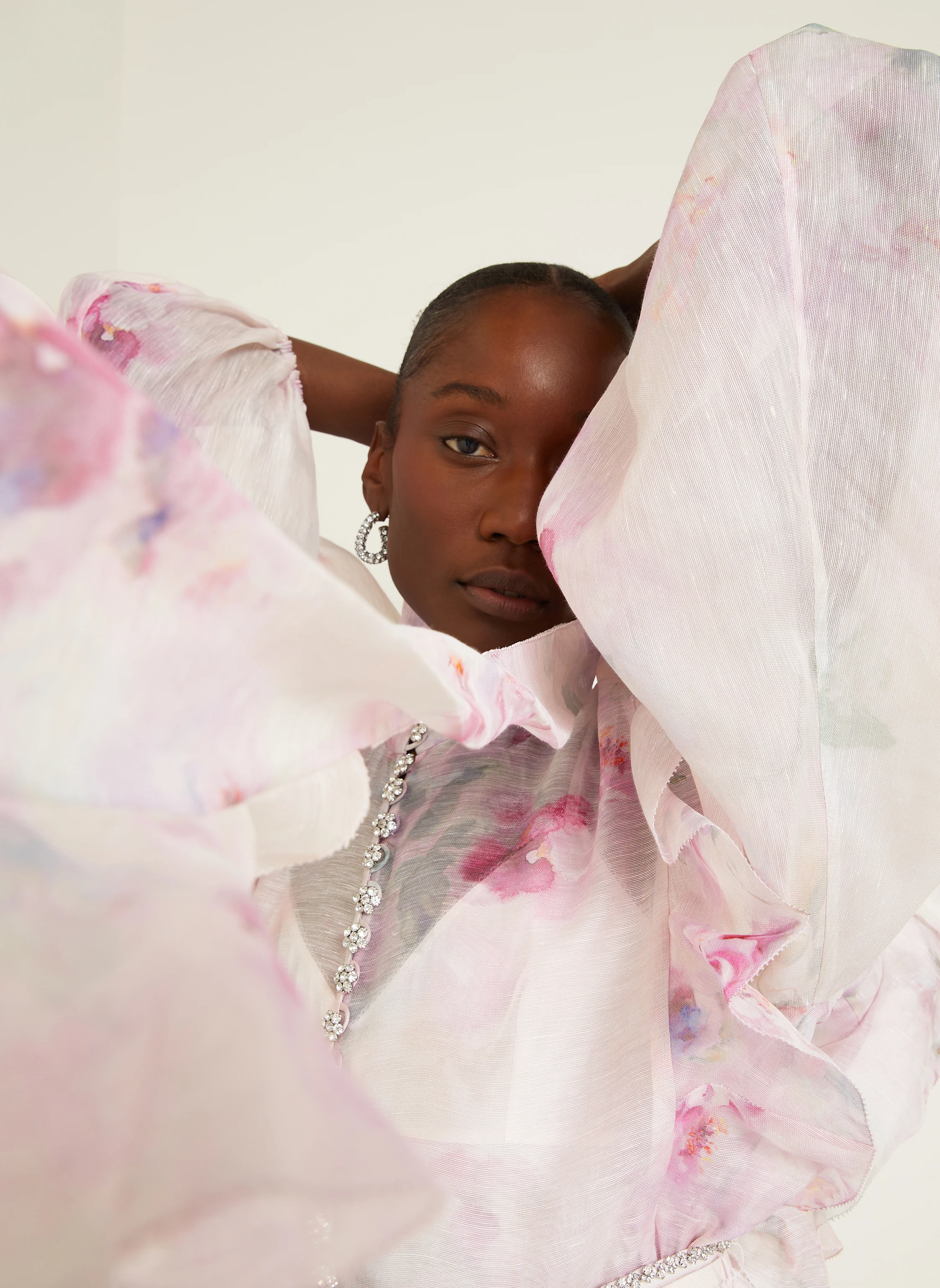 ZIMMERMANN Bluse CRUSH mit abnehmbarer Schluppe und Rüschen
