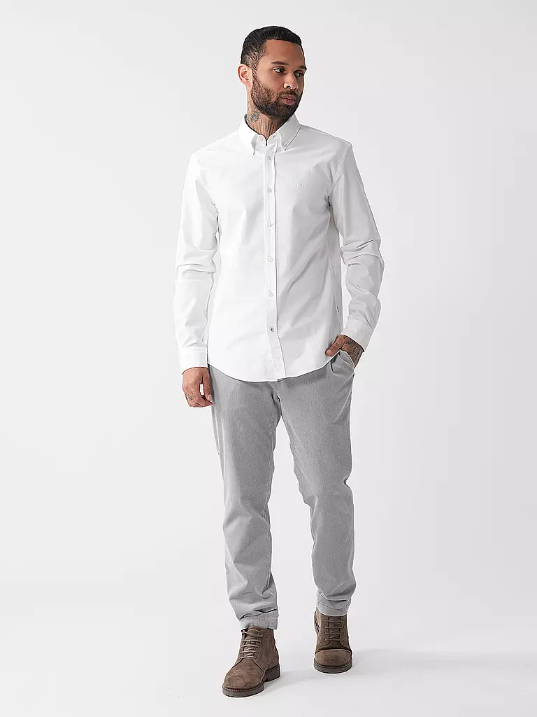 BOSS Hemd ROAN Slim Fit weiss