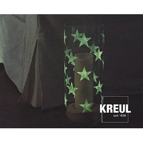 Peinture pochoir phosphorescente 'éclairage de nuit'