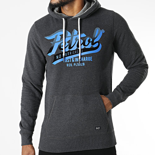 Sweat Capuche M-3010 Gris Anthracite Chiné