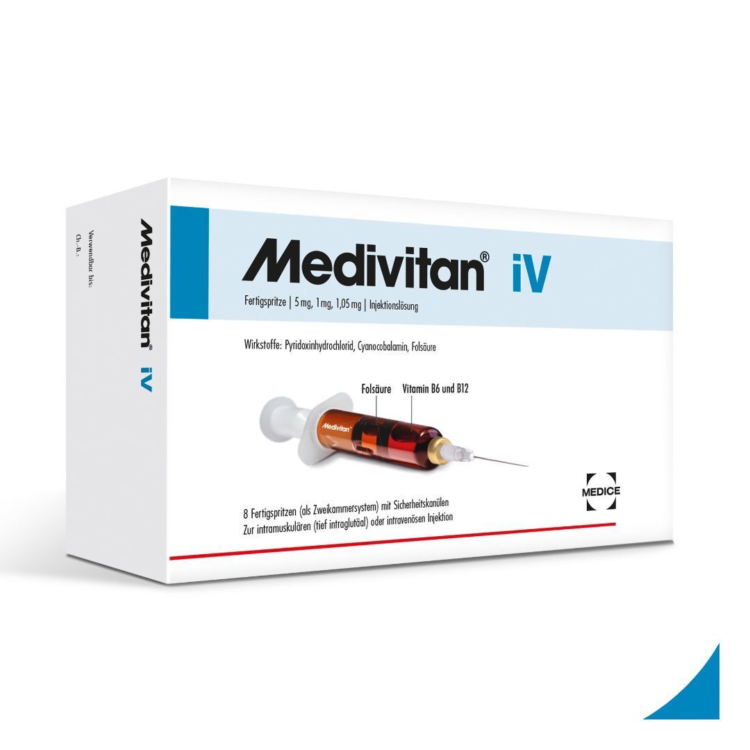 Medivitan iV 8 Fertigspritzen bei Vitamin B-Mangel