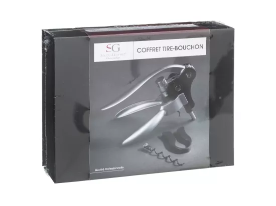 Coffret tire bouchon luxe Inox - SECRET DE GOURMET