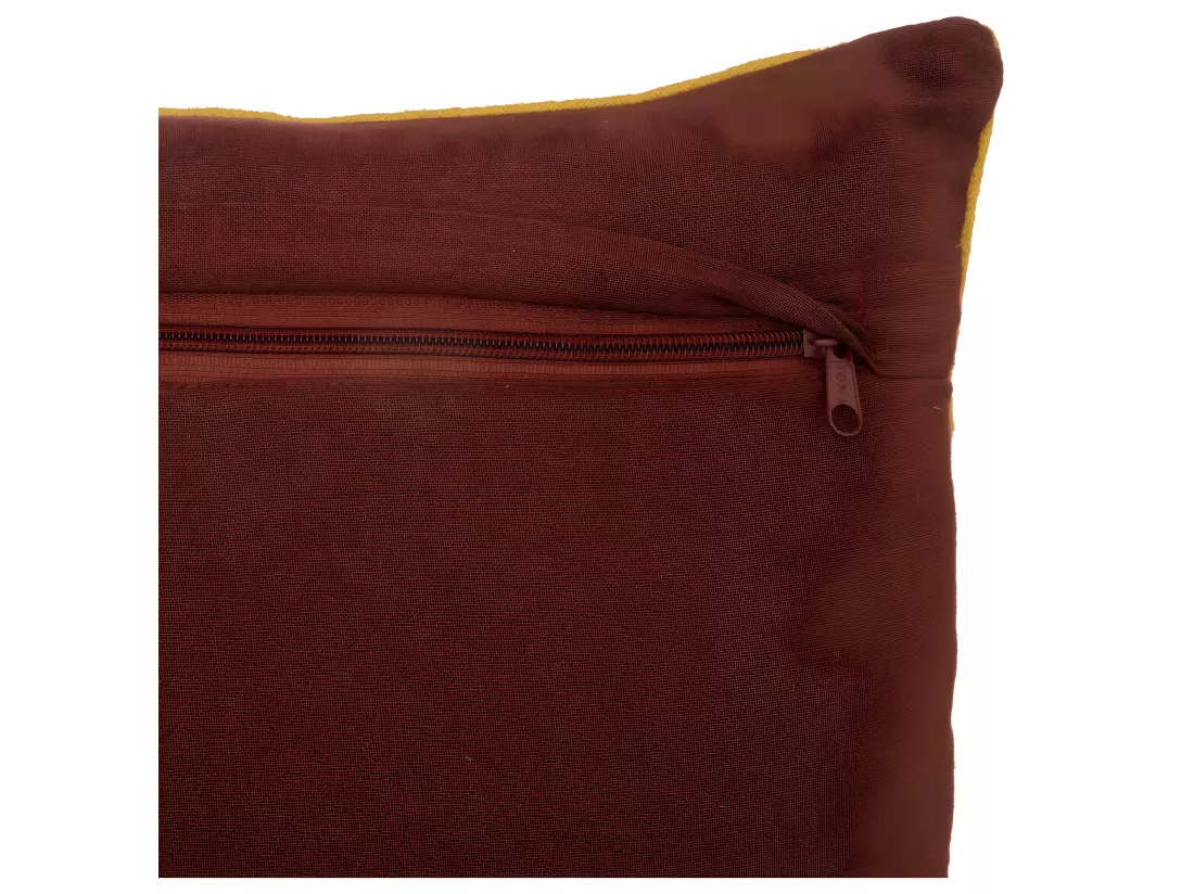 Coussin décoratif déhoussable en coton motifs brodés Multicolore 45 x 45 cm