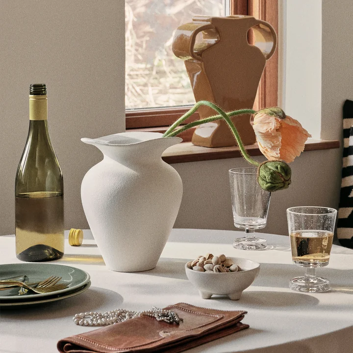 Broste Copenhagen - Florentina Vase, Ø 24 cm x H 32 cm, beige