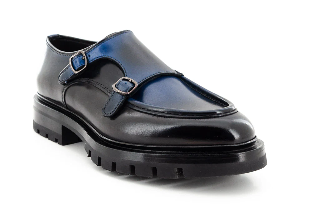 SANTONI - COLIN 17753 BZN BLEU/NOIR