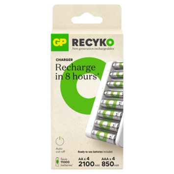 GP USB Batterijlader AA   AAA inc. Micro USB snoer en 4x AA   4x AAA Batterijen