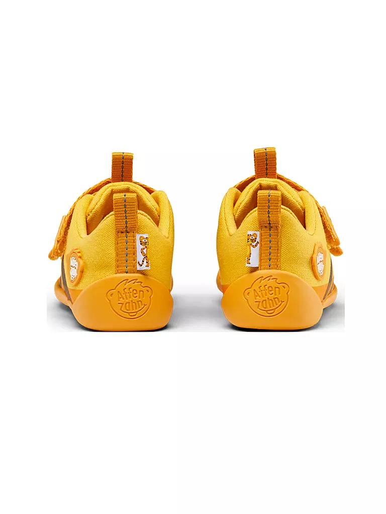 AFFENZAHN Kinder Sneaker Barfußschuh COTTON LUCKY Tiger gelb