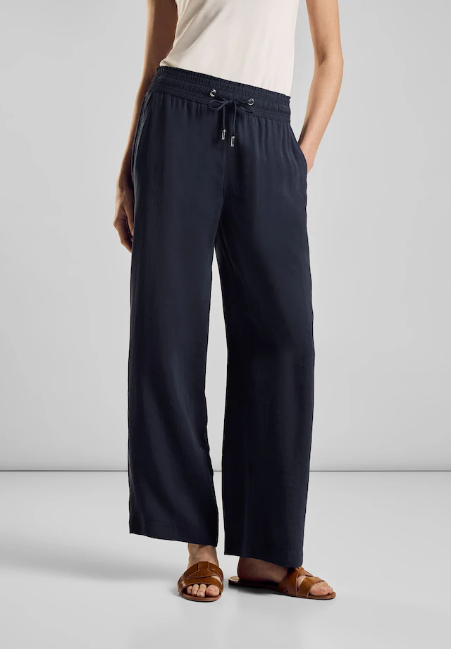 STREET ONE Stoffhose  Sommerhose mit Kordelzug