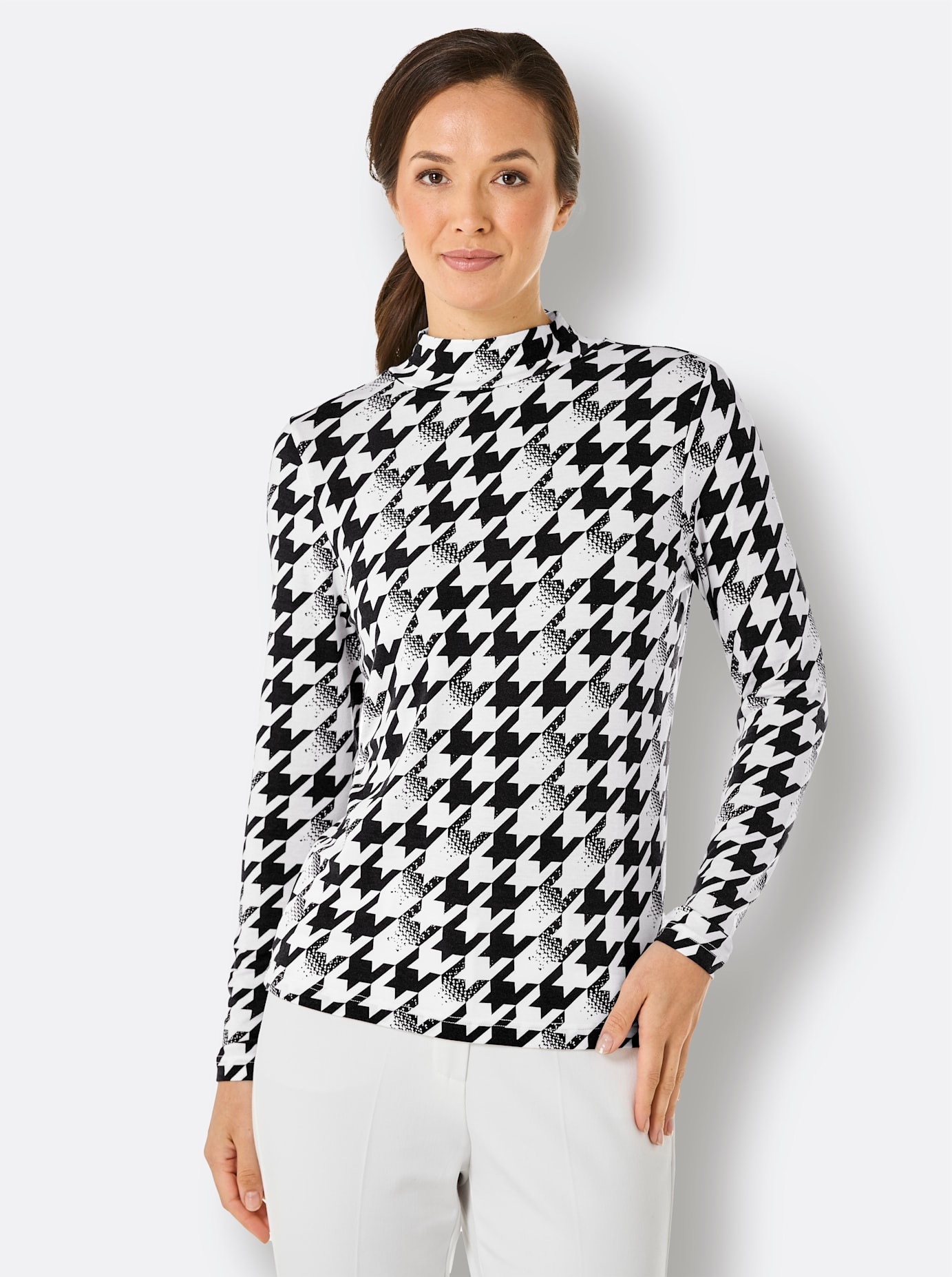 CREATION L PREMIUM Stehkragenshirt »Modal-Woll-Shirt«, 1 Stk.