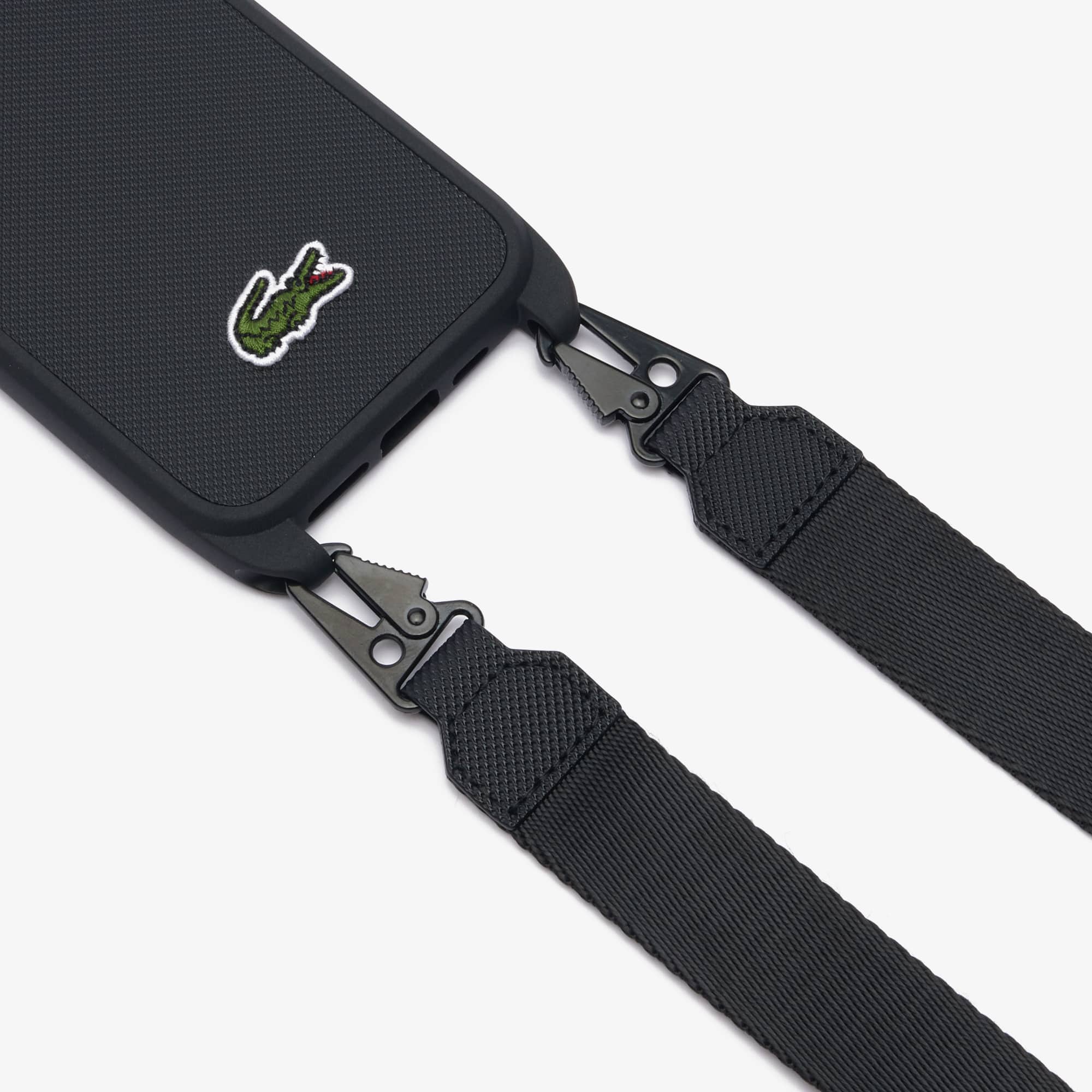 Coque iPhone 15 Pro avec broderie crocodile Coques iPhone - Noir - Lacoste - Unisex