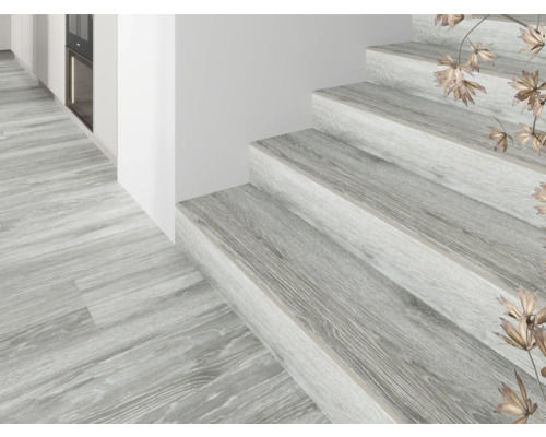 MIRAVA porseleinen traptrede BERGEN Grijs 29,5 x 120 x 0,9 cm mat gerectificeerd