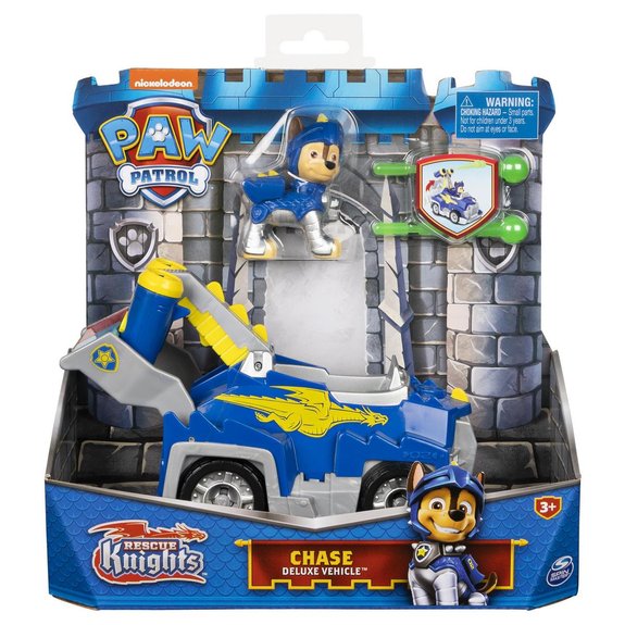 Véhicule et figurine Chase Rescue Knights La Pat'Patrouille