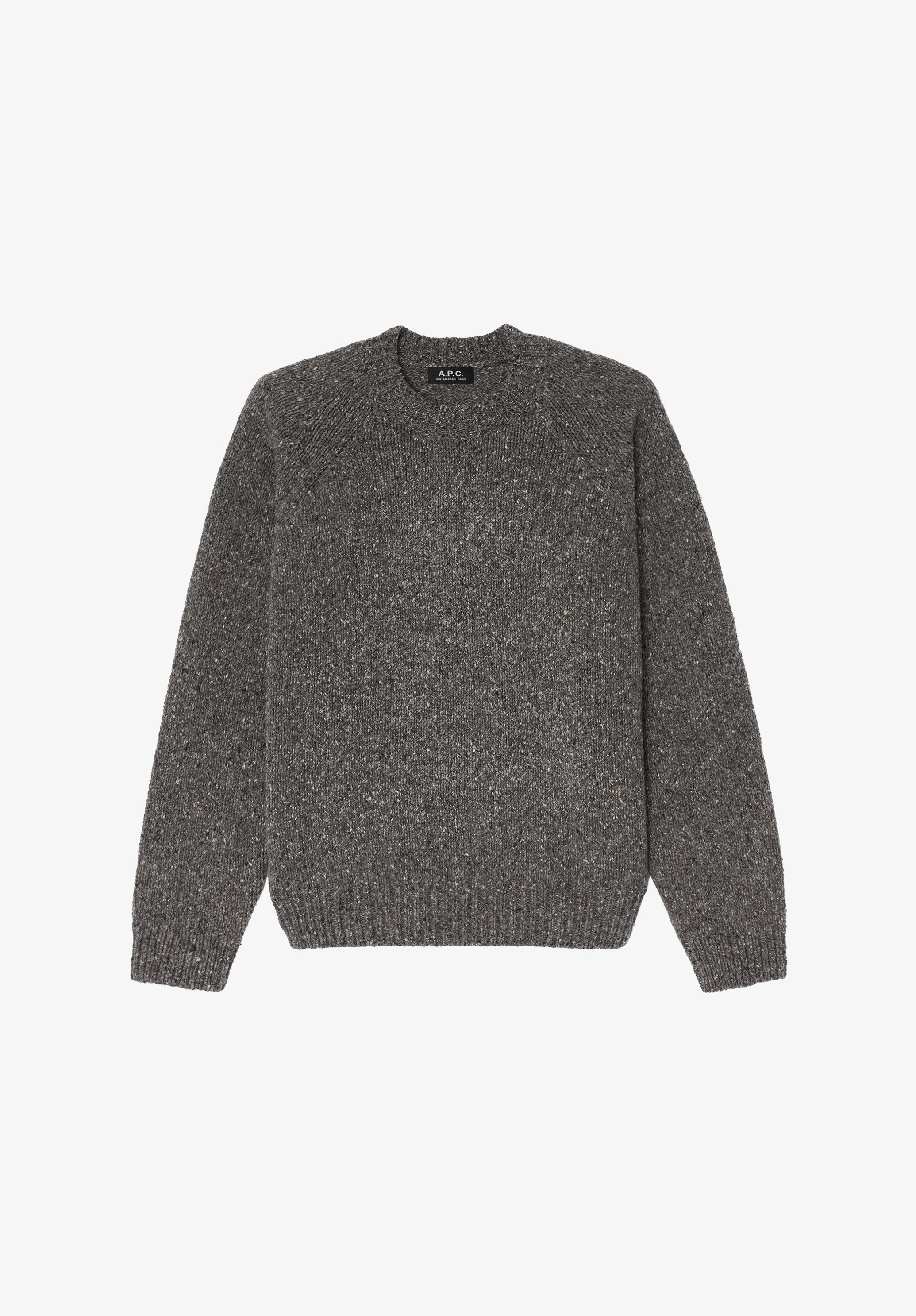 Pull laine mouchetée - Gris chine
