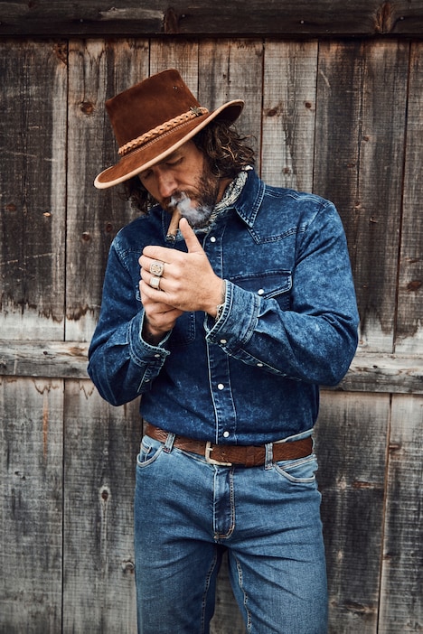 JP 1880 Jeanshemd FLEXNAMIC®, Denim, Langarm, Kentkragen, Modern Basic Fit, bis 8 XL