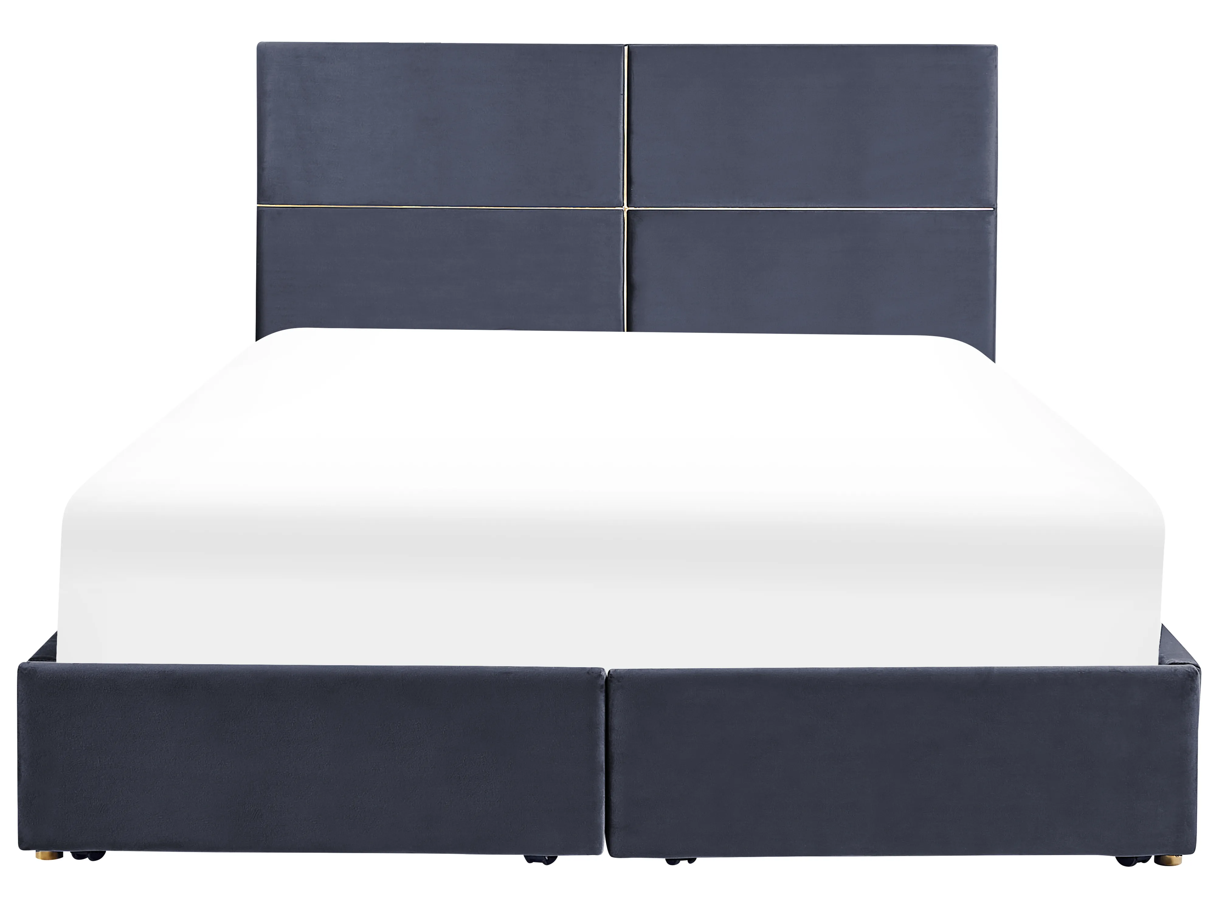 Bed met opbergruimte Fluweel VERNOYES 180 x 200 cm Zwart