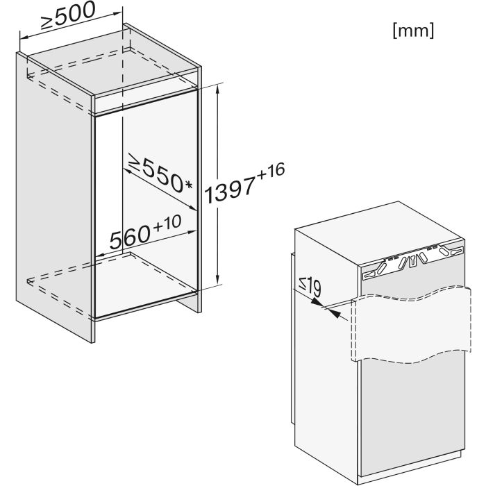 Miele Einbau-Kühlschrank K 7444 D