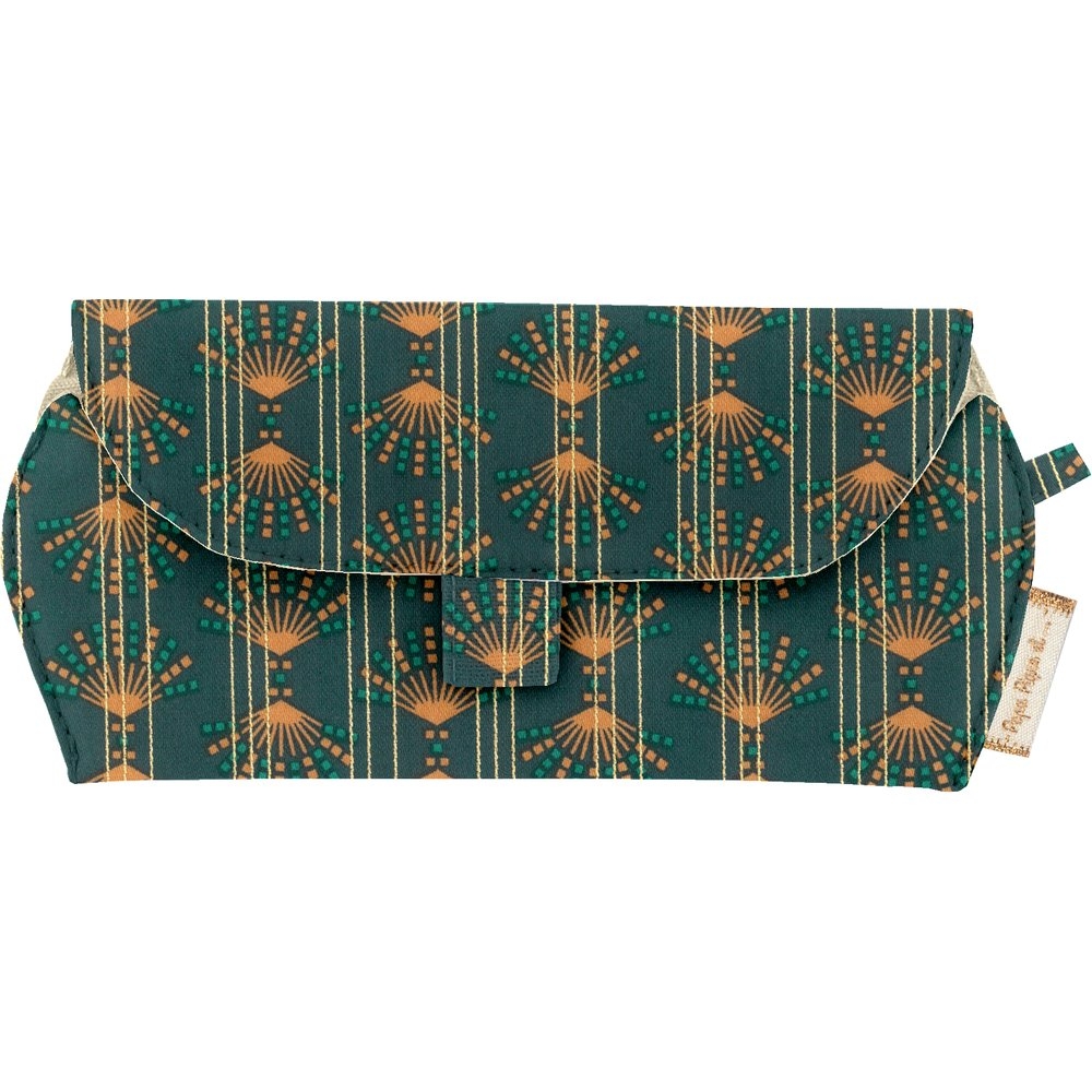 Etui À Lunettes Eventail Or Vert