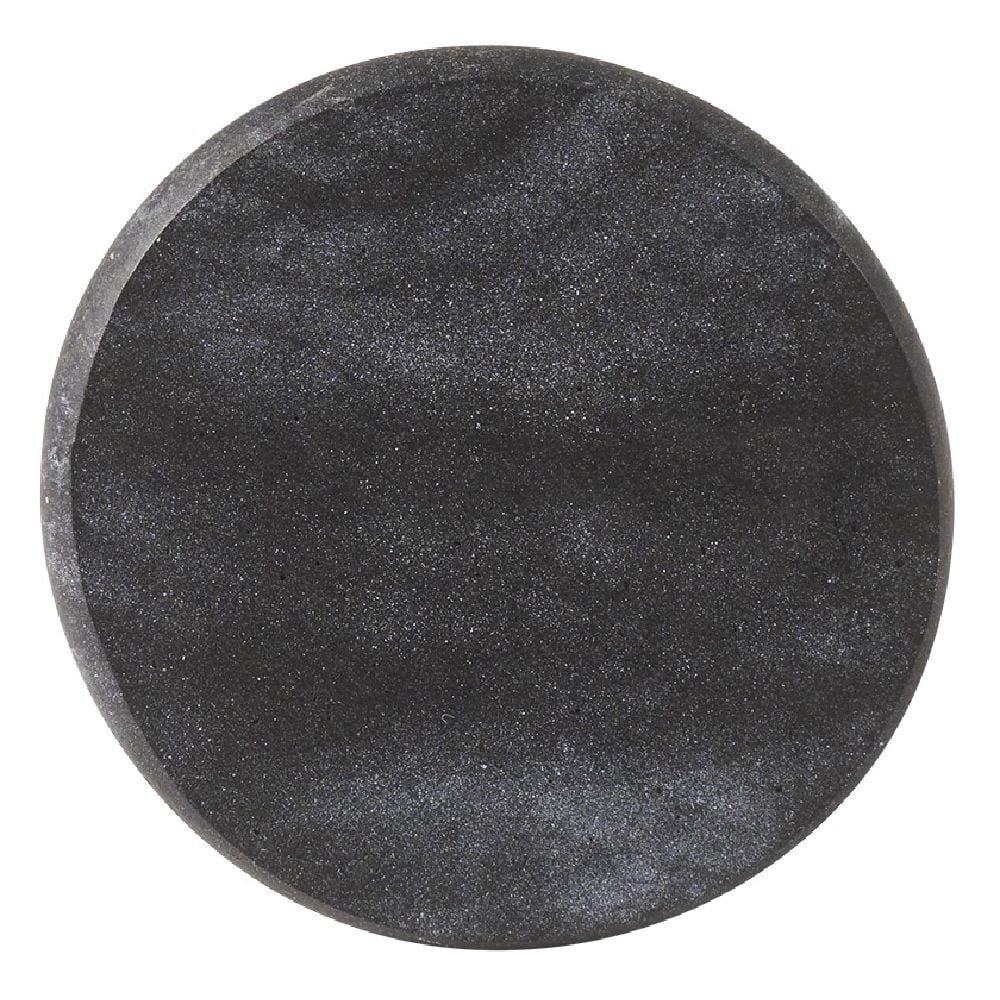 Patère murale ronde imitation marbre noir polyrésine Ø5cm