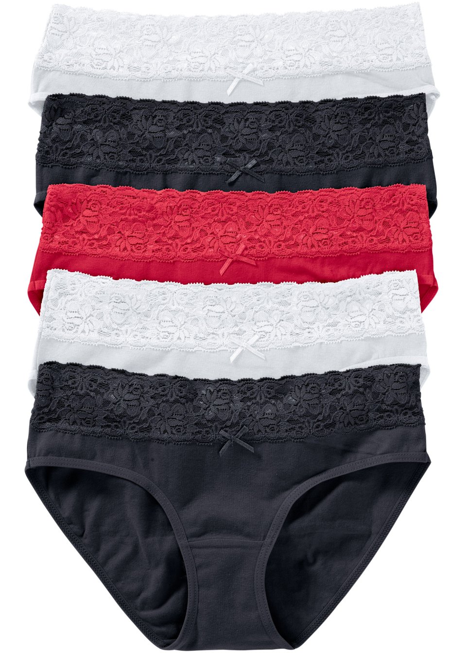 Lot de 5 slips avec dentelle
