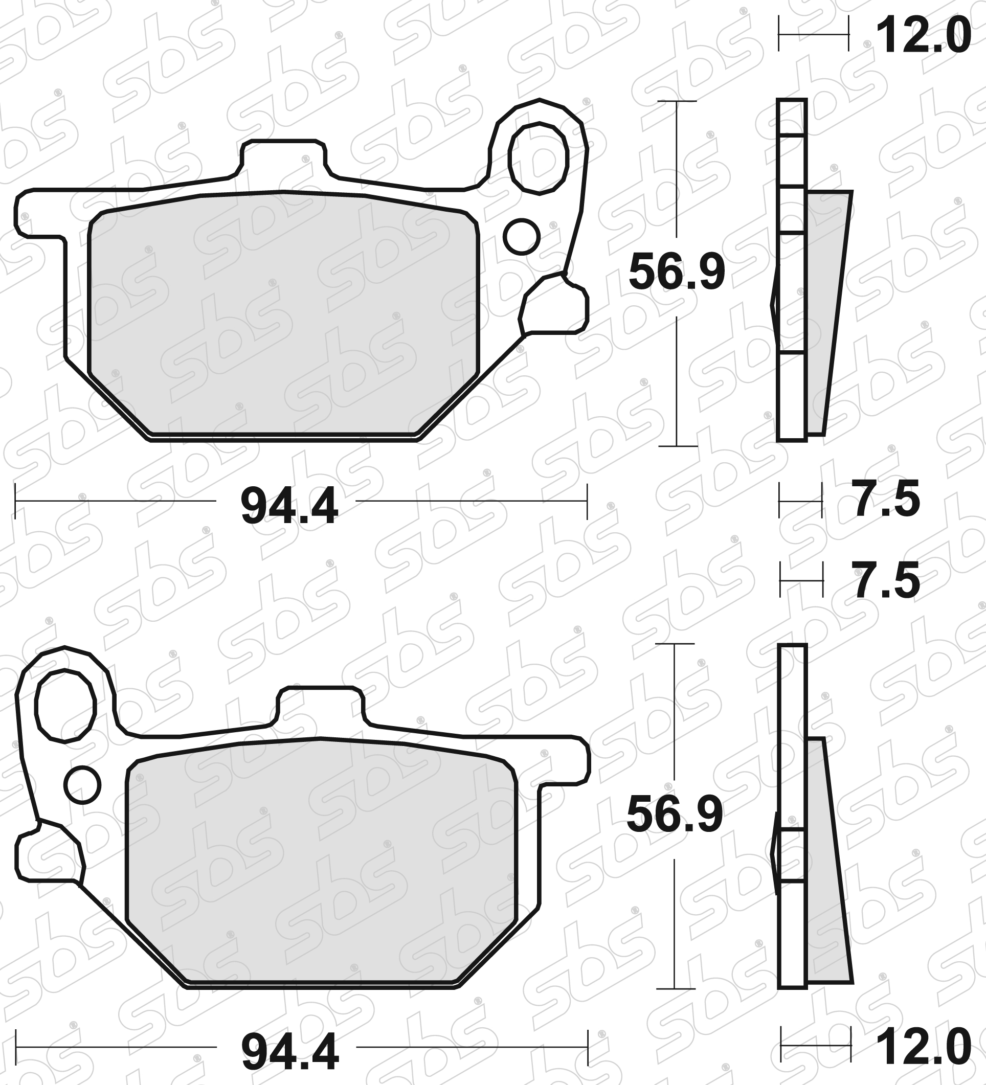 SBS - Plaquettes de frein 528 HF