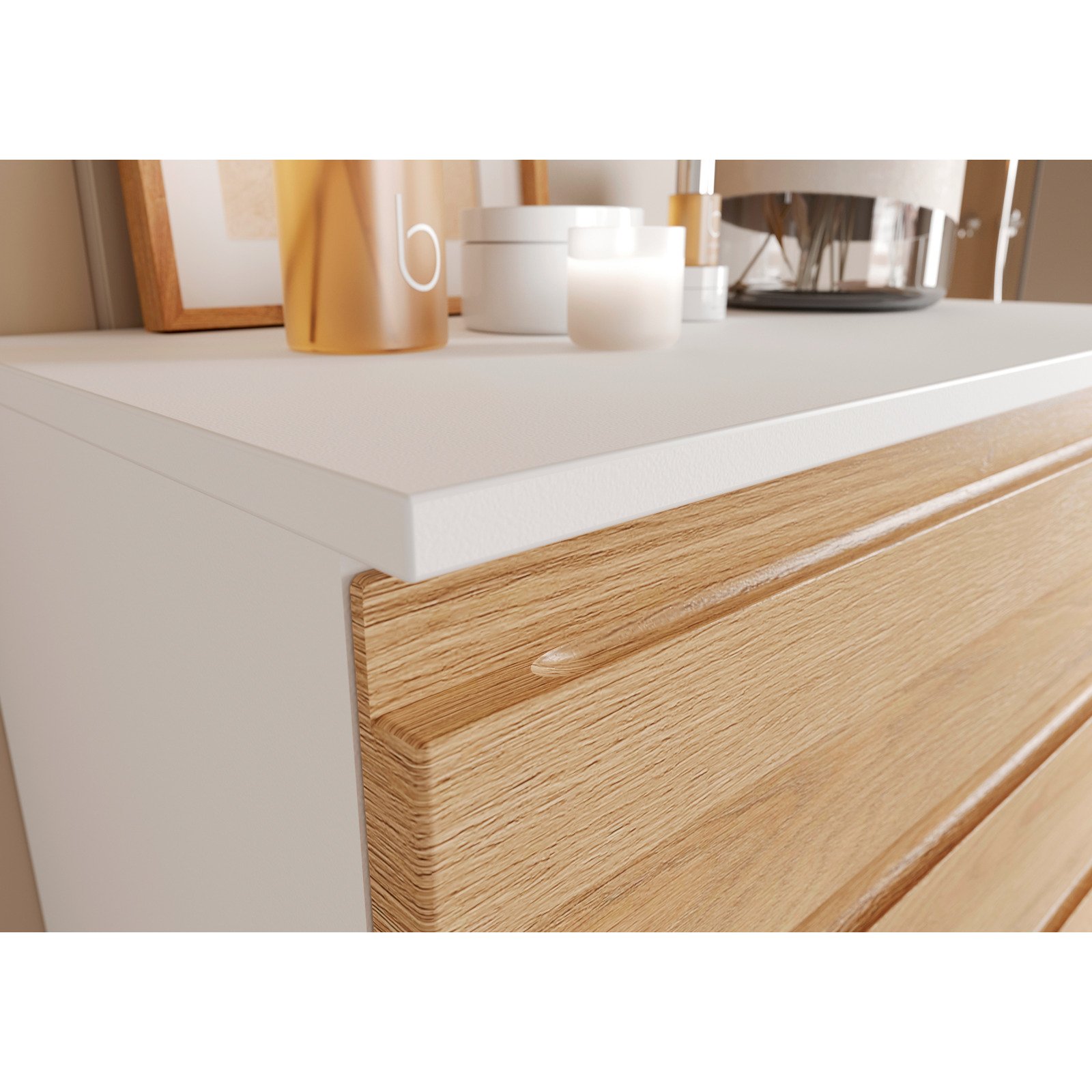 Lavaboy Torra Dekor weiss/Eiche 60 x 56 x 34 cm