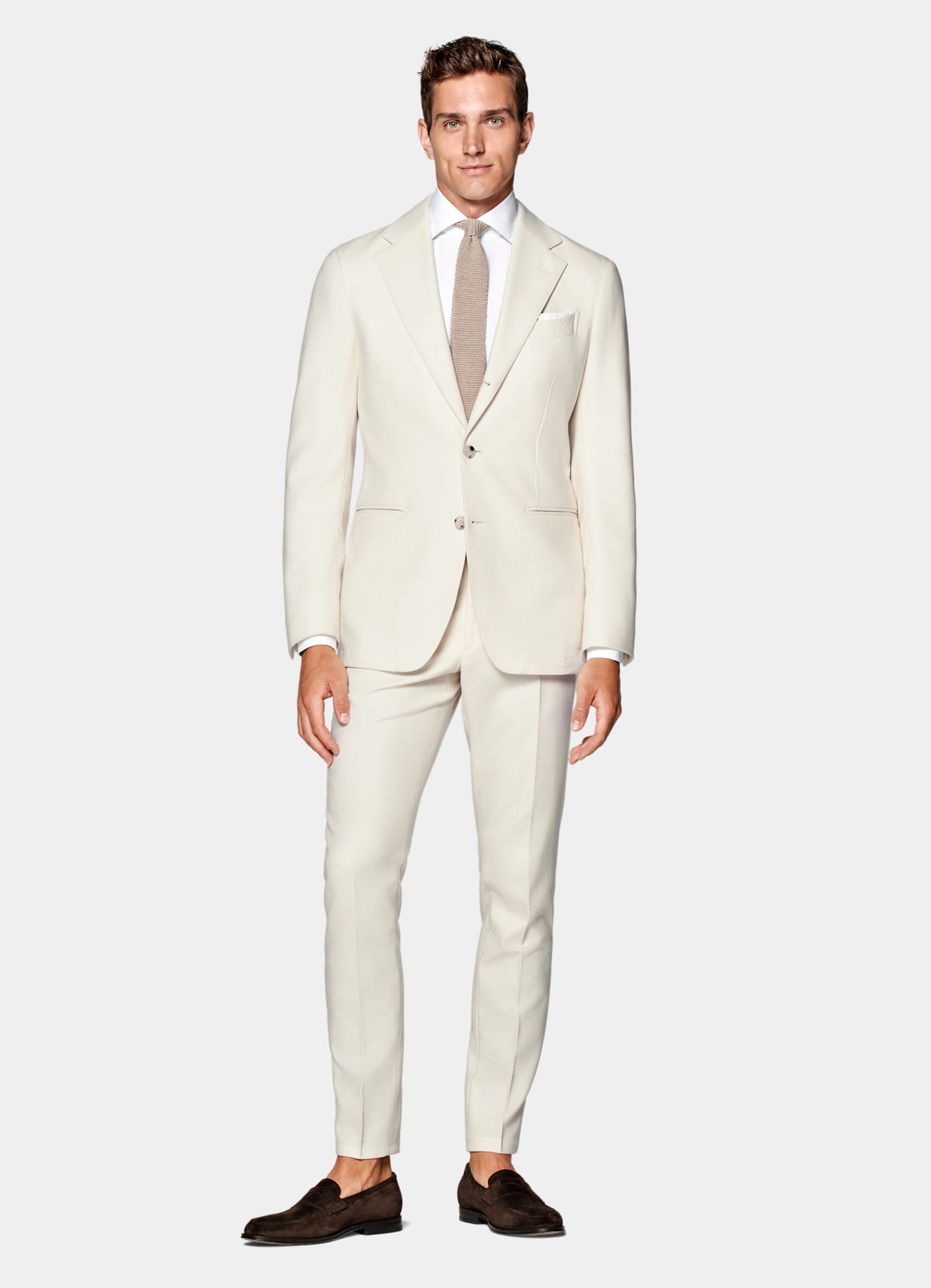 Costume Havana coupe Tailored blanc cassé