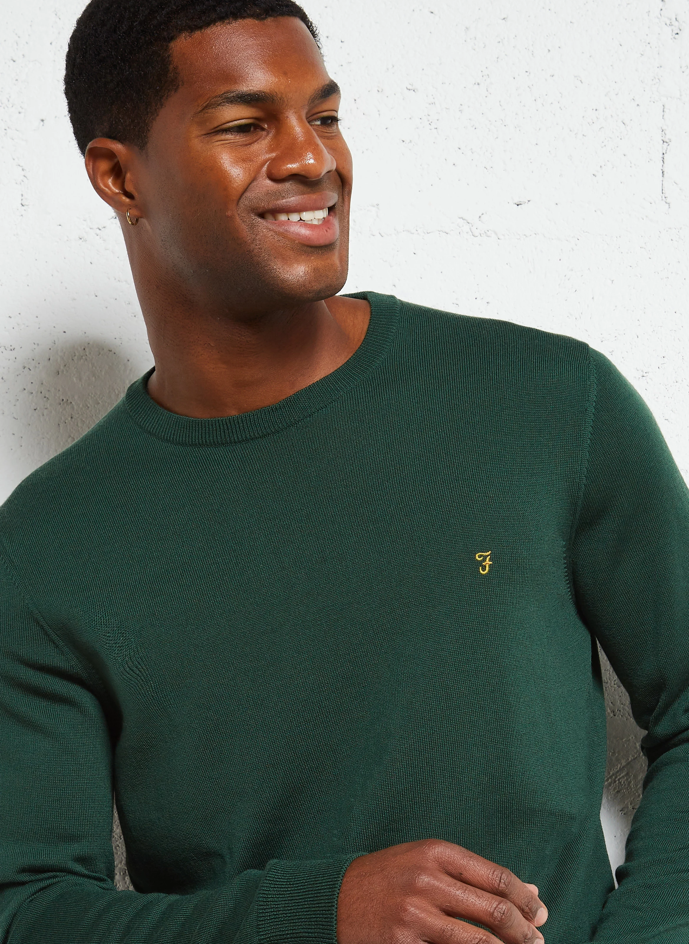 MULLEN - Pull regular en laine mérinos | Vert