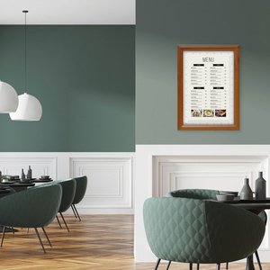Cadre porte-affiche premium, A4, 25 mm, aspect bois