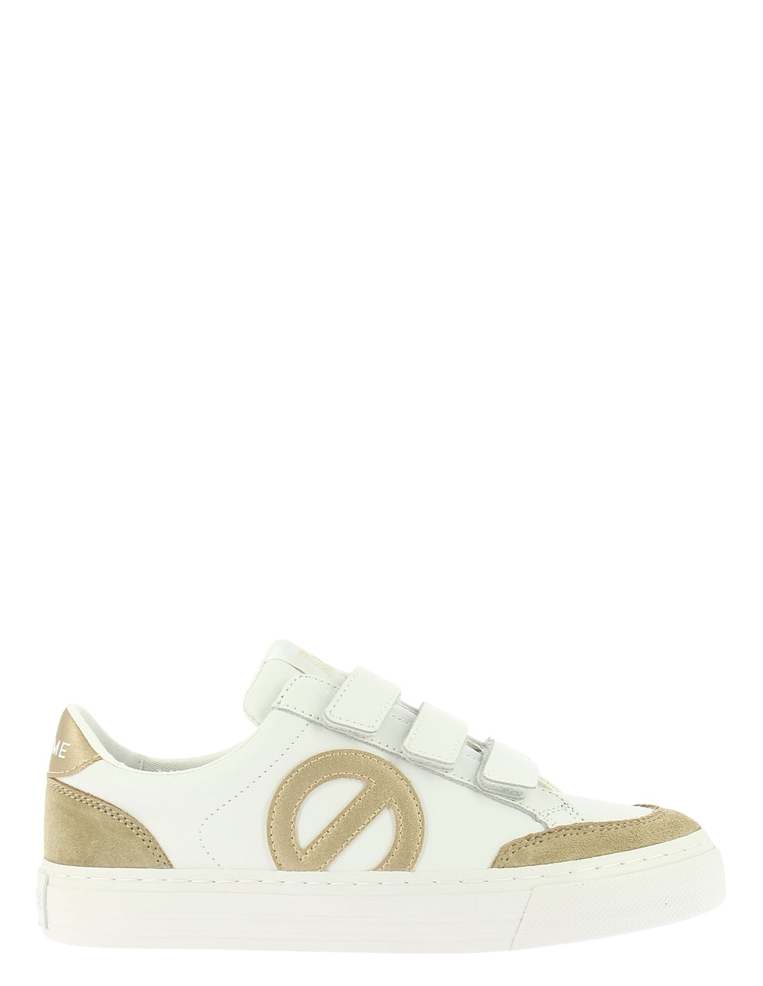 no name baskets de ville femme strike straps cuir blanc/beige