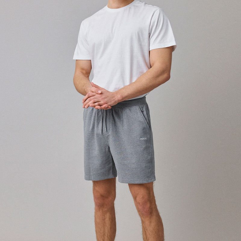 Sweatshorts Herren aus Bio-Baumwolle Hellgrau