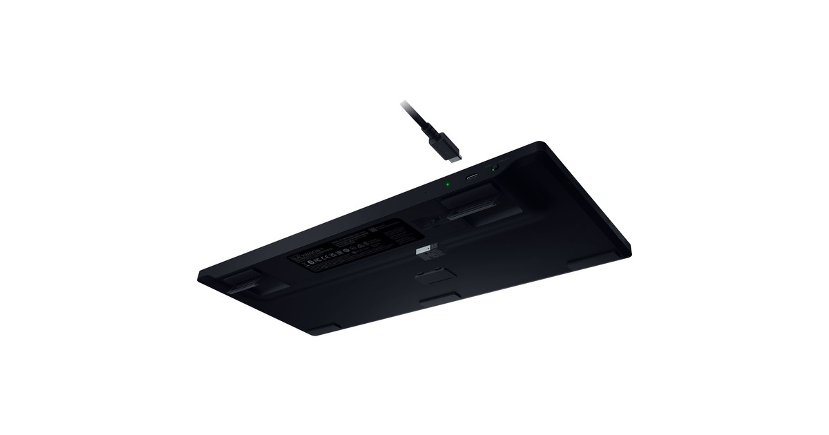 RazerBlackWidow V4 Low-profile, gaming toetsenbord  (Zwart, US lay-out, Razer Low-Profile Yellow, RGB leds, TKL)