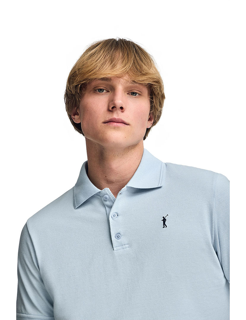 Rigby Go Ss Vn Light Blue Polo