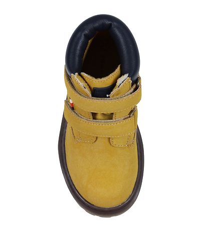 Tommy Hilfiger Støvler - Velcro Bootie - Ocher/Blue