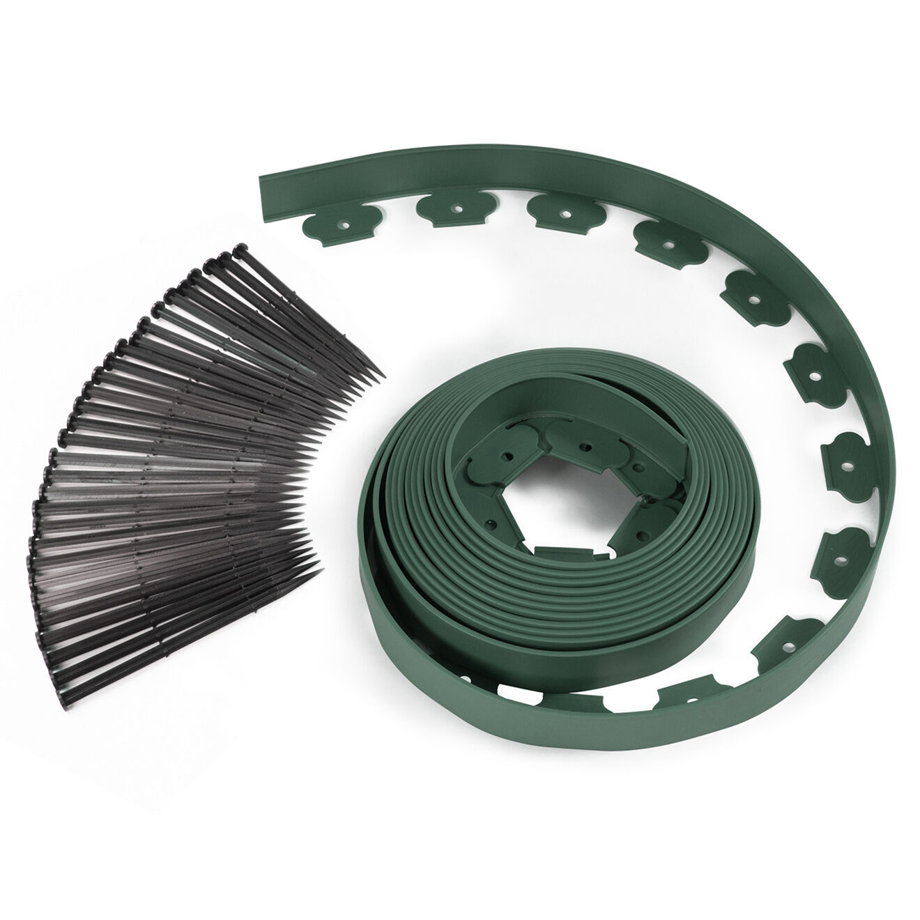 Pratik Garden Bordurette plastique avec piquets grise - 10 m