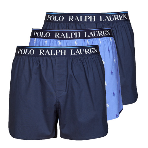 Polo Ralph Lauren - WOVEN BOXER X3 Marino / Marino / Azul