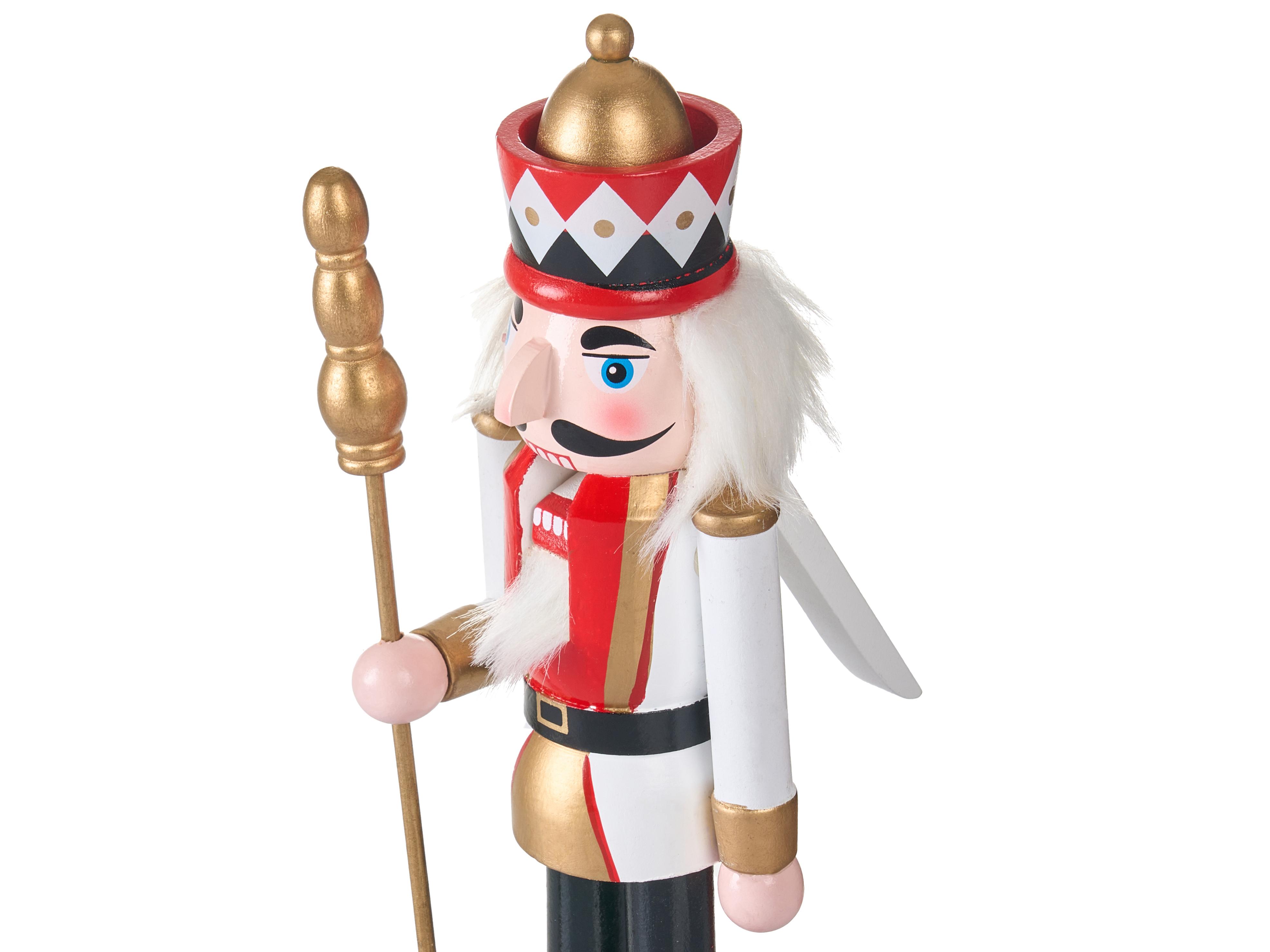 Set van 3 figuren RICKLEAN Notenkraker 30 cm Rood/wit
