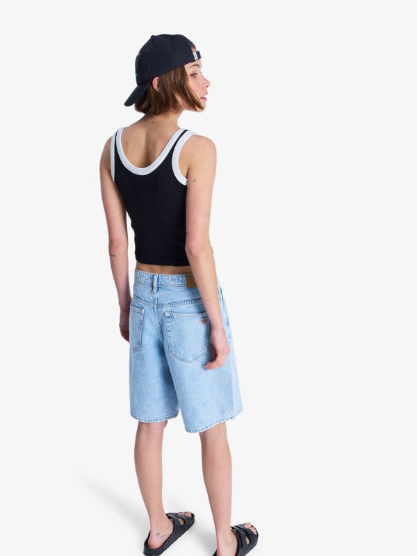 Breakers Mid Sunbleached Bermuda en jean Bleu Femme