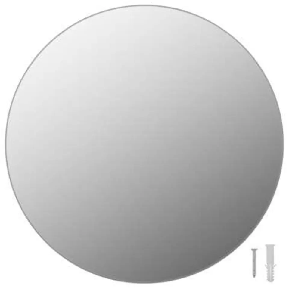 vidaXL - Wandspiegel - Zilver - Glas - Φ 40 cm