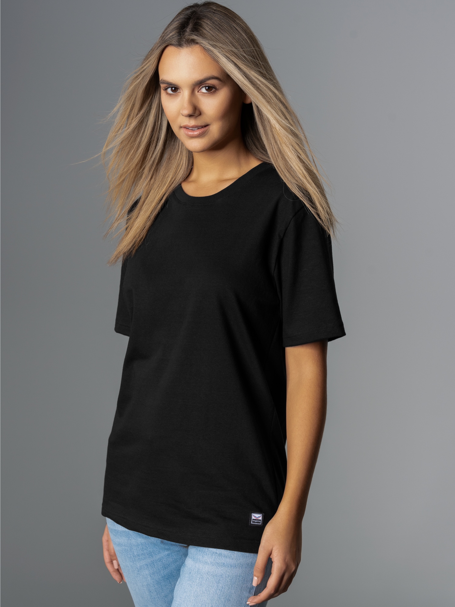 Heavy T-Shirt aus 100% recycelter Baumwolle Schwarz