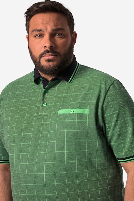 Boston Park Poloshirt, Halbarm, Karomuster, Polokragen, bis Gr. 72/74