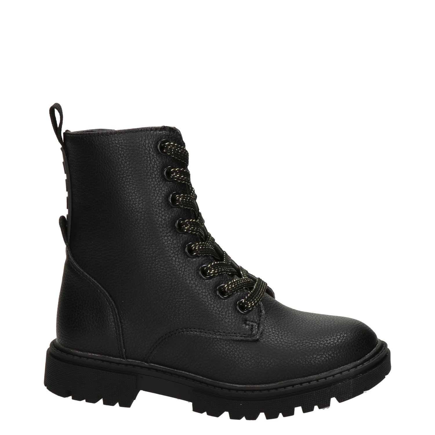 Kids meisjes veterboot Nelson Kids Zwart