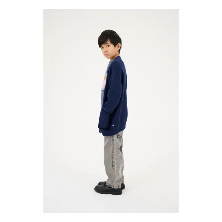 Repose AMS Cardigan Grandpa | Bleu nuit