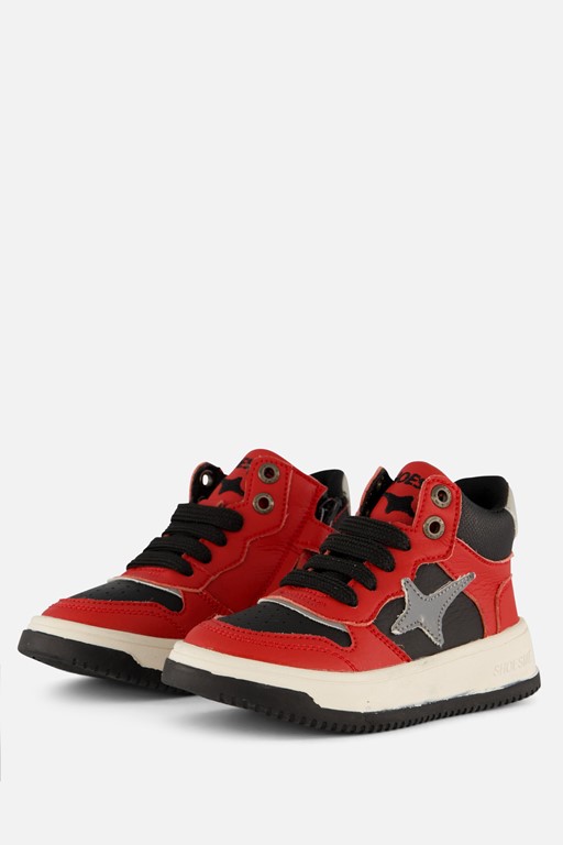 Shoesme Sneakers rood Leer