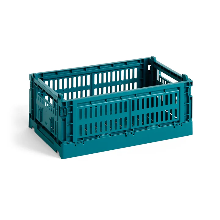 HAY - Colour Crate Korb S, 26,5 x 17 cm, ocean green, recycled
