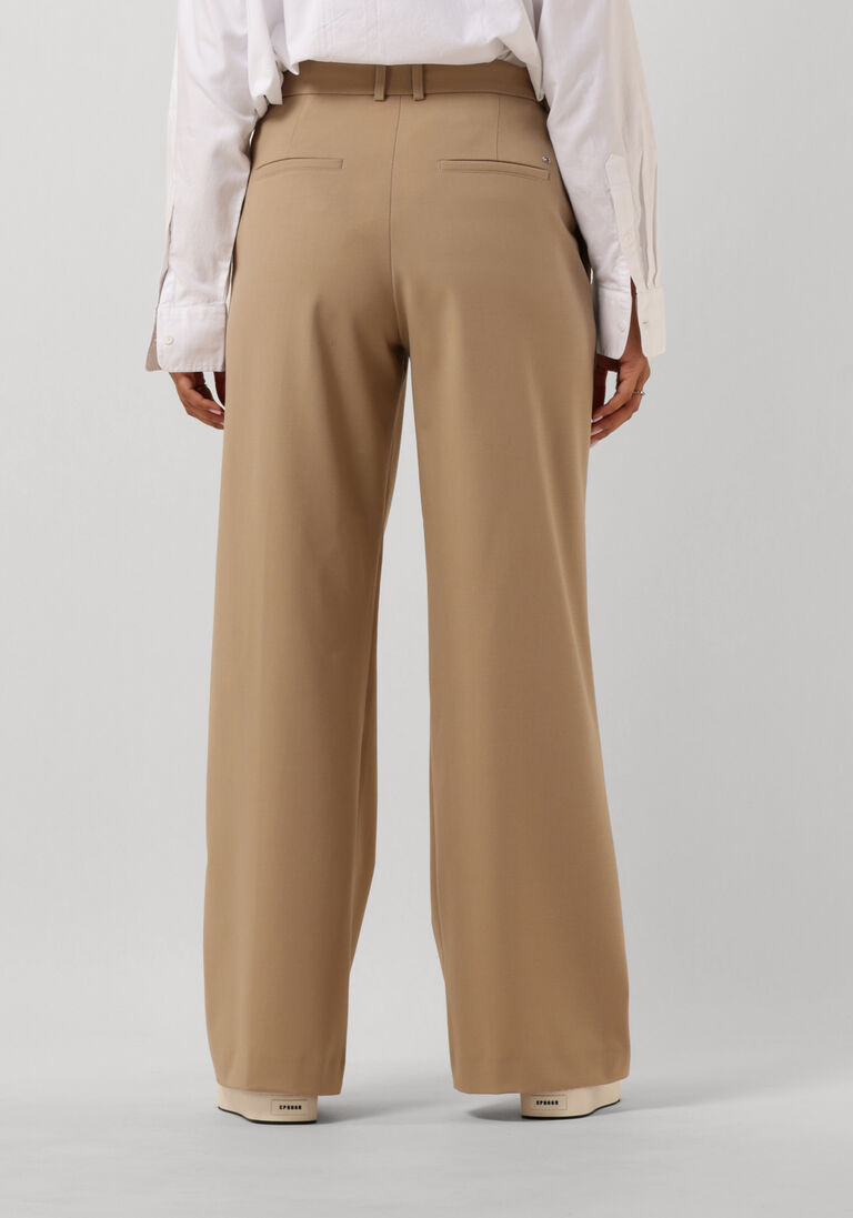 TOMMY HILFIGER beige tommy hilfiger wijde broek wide leg pleated pant