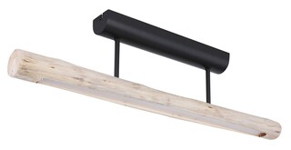 MELLA Pendellampe braun, schwarz 15379-1, B/H/T: 80 x 150 x 7 cm, Metall, Holz