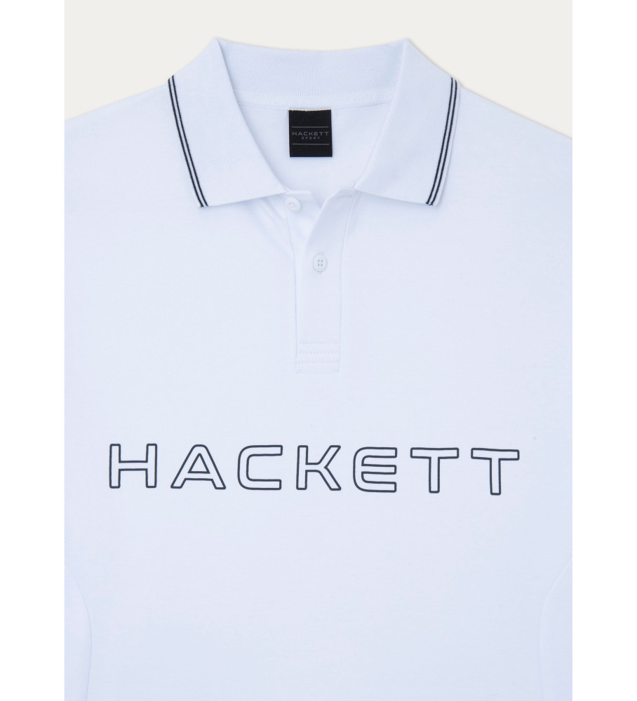 Polo Hackett com o logotipo branco
