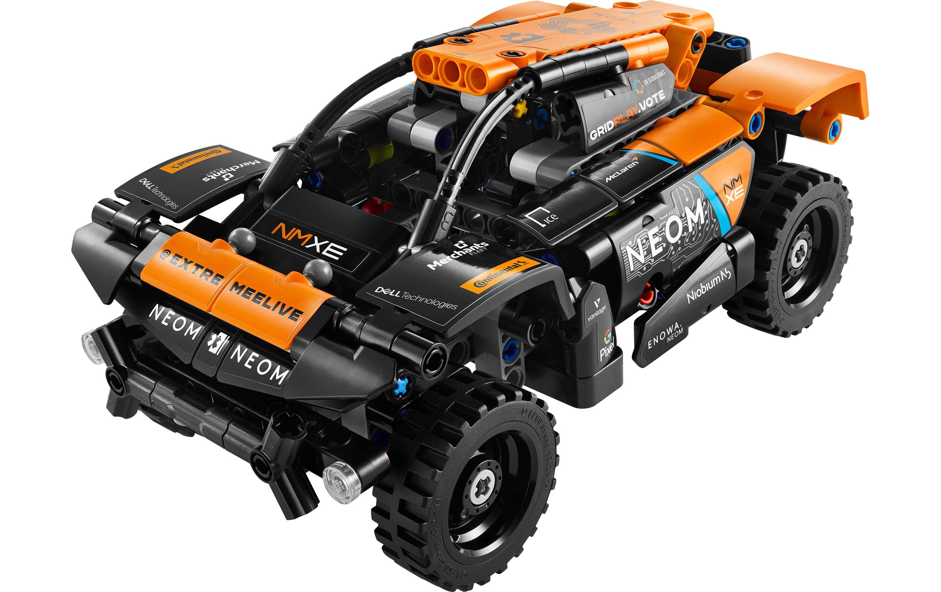 Technic NEOM McLaren Extreme E Race Car 42166Spielzeugauto mit Rückziehmotor