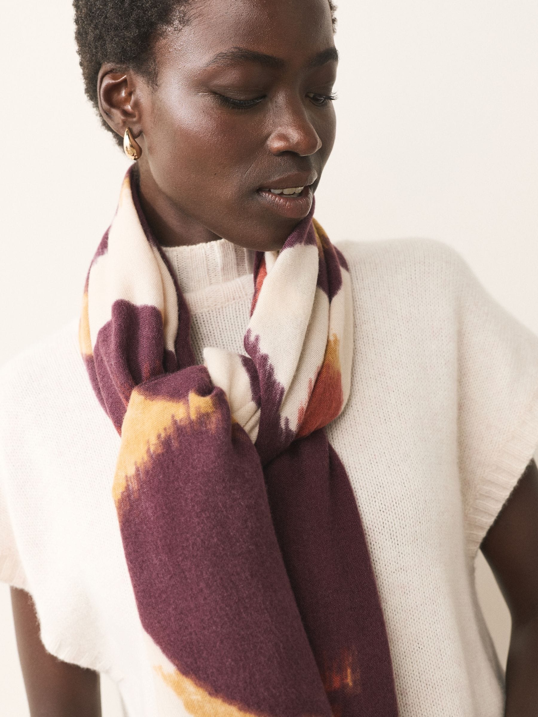 Bordeauxrood - Midweight Woven Blanket Scarf